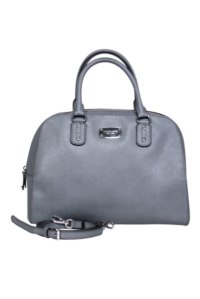 Current Boutique-Michael Kors - Grey Leather Bowling-Style Bag