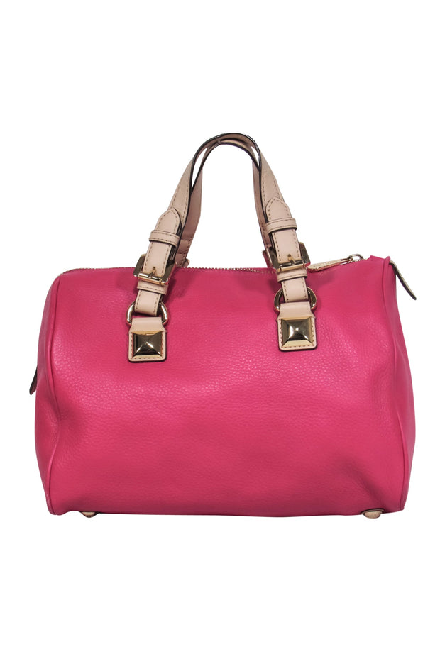 Current Boutique-Michael Kors - Hot Pink Pebbled Leather Carryall w/ Tan Handles