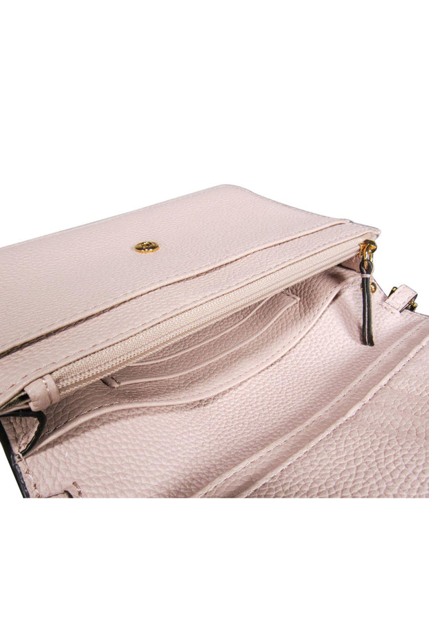 Michael Kors - Light Pink Pebbled Leather Gold Chain Crossbody – Current  Boutique