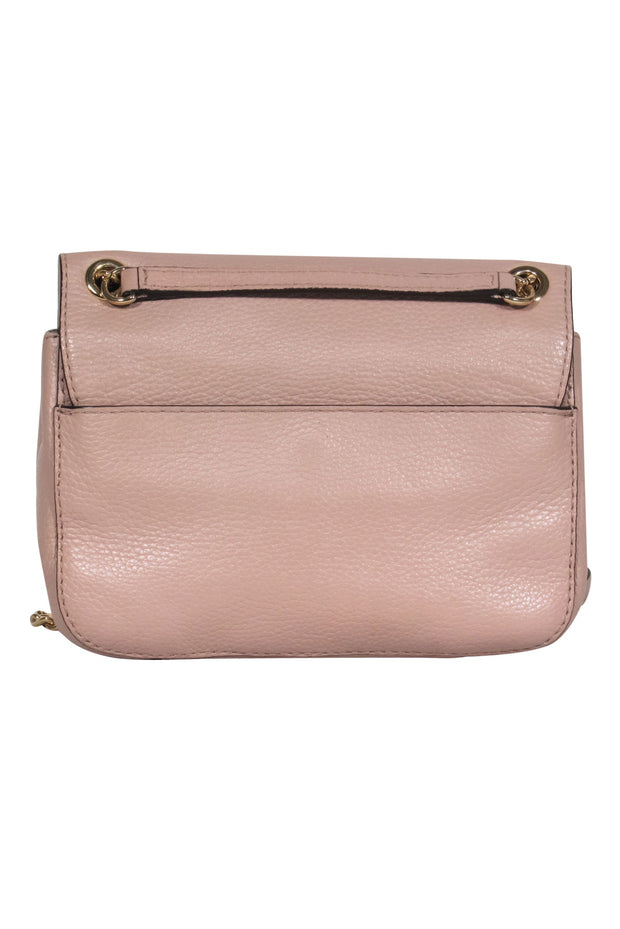 Current Boutique-Michael Kors - Light Pink Pebbled Leather Gold Chain Crossbody