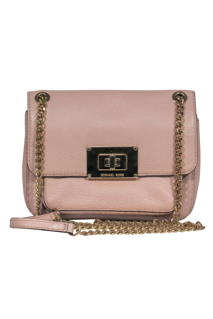 NEW Michael Kors Pebbled Leather Crossbody Bag (Light Pink/Blush Color)