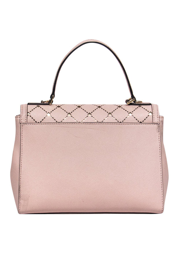 MICHAEL KORS Harper Blossom Baby Pink Leather Medium Satchel Crossbody Bag  | eBay