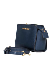 Current Boutique-Michael Kors - Navy Textured Leather Mini Crossbody