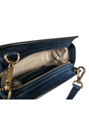 Current Boutique-Michael Kors - Navy Textured Leather Mini Crossbody