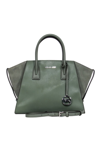 Current Boutique-Michael Kors -Olive Leather Tote w/ Suede Sides