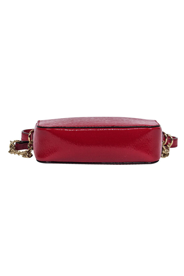 Michael Kors - Red Patent Leather Small Crossbody w/ Gold Chain