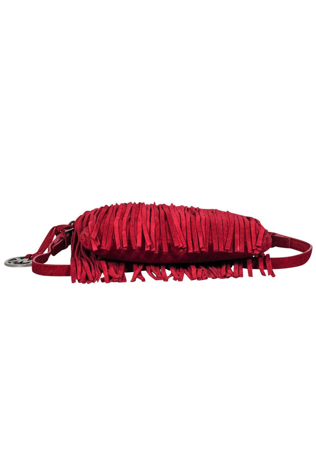 Michael kors suede fringe on sale bag