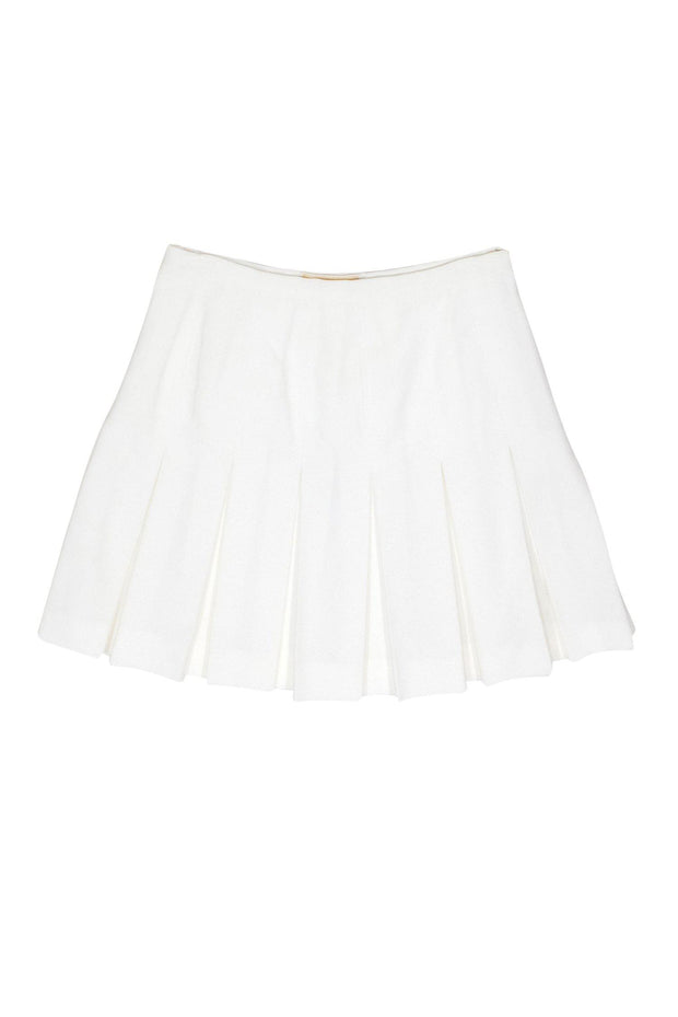 Current Boutique-Michael Kors - White Cotton Pleated Tennis Skirt Sz 6