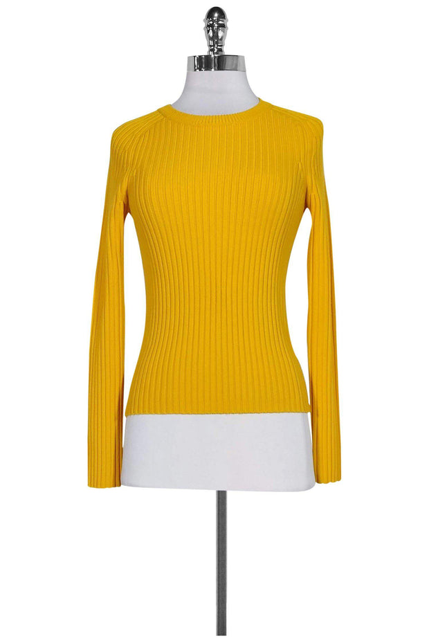 Current Boutique-Michael Kors - Yellow Ribbed Sweater Sz XS