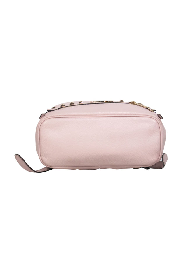 Current Boutique-Michael Michael Kors - Baby Pink Pebbled Leather Domed Mini Backpack w/ Studs