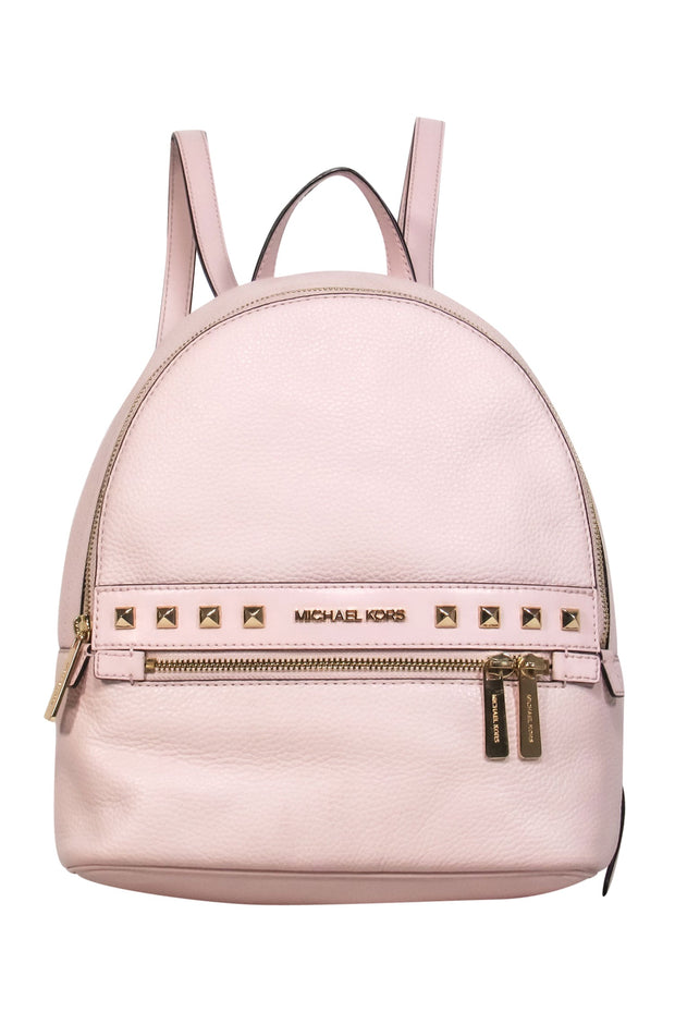 Michael Michael Kors - Baby Pink Pebbled Leather Domed Mini Backpack w –  Current Boutique