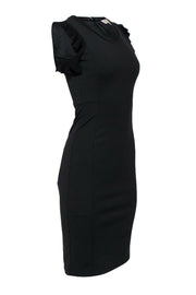 Current Boutique-Michael Michael Kors - Black Bodycon Dress w/ Ruffle Sleeves Sz XS