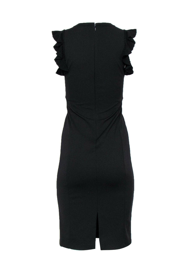 Current Boutique-Michael Michael Kors - Black Bodycon Dress w/ Ruffle Sleeves Sz XS