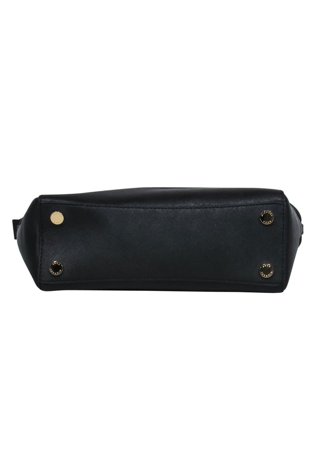 Current Boutique-Michael Michael Kors - Black Textured Leather Convertible Satchel
