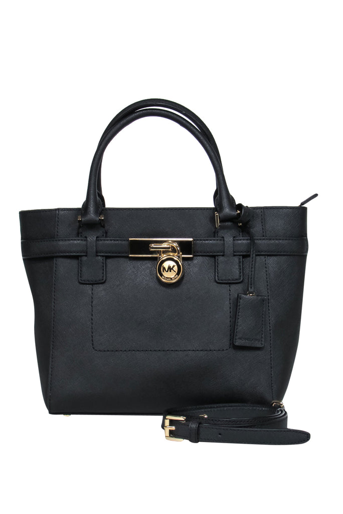 Michael Kors - Black Pebbled Leather Structured Convertible