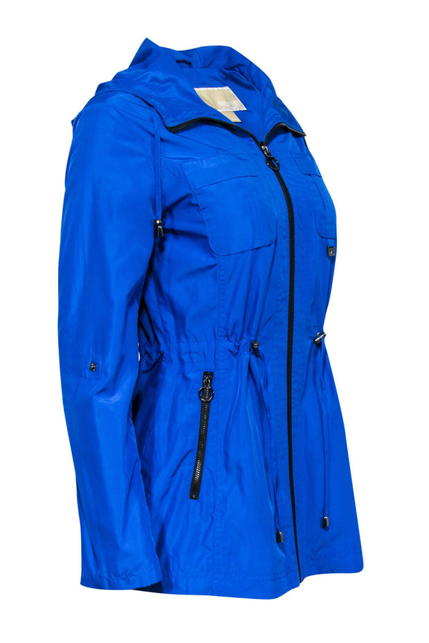 Current Boutique-Michael Michael Kors - Cobalt Blue Windbreaker Rain Jacket Sz XS