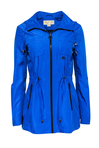 Current Boutique-Michael Michael Kors - Cobalt Blue Windbreaker Rain Jacket Sz XS