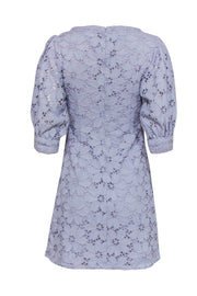 Current Boutique-Michael Michael Kors - Lilac Floral Lace Puff Sleeve A-Line Dress Sz XS