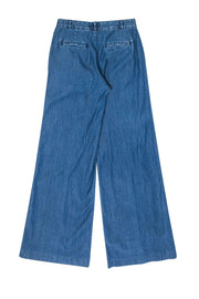 Current Boutique-Michael Michael Kors - Medium Wash Pleated Wide Leg Jeans Sz 4