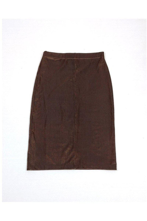 Current Boutique-Michelle Belau - Brown Velvet Skirt Sz 2