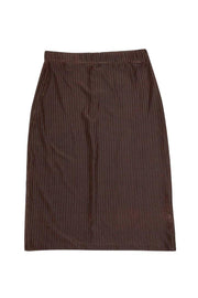 Current Boutique-Michelle Belau - Brown Velvet Skirt Sz 2