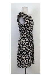 Current Boutique-Milly - Black Blush & Grey Printed Silk Dress Sz 4