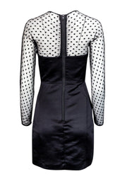 Current Boutique-Milly - Black Dress w/ Illusion Neckline Sz 4