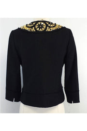 Current Boutique-Milly - Black Embellished Cotton Jacket Sz 4