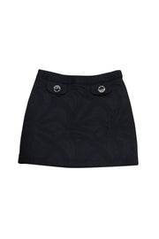 Current Boutique-Milly - Black Embroidered Miniskirt Sz 8