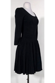 Current Boutique-Milly - Black Knit Flared Dress Sz P