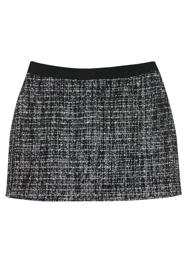 Current Boutique-Milly - Black Metallic Tweed Miniskirt Sz 10