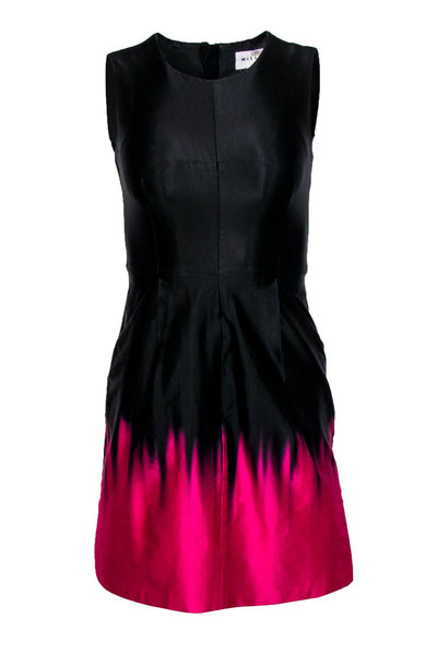 Current Boutique-Milly - Black & Pink Ombre Skirt A-Line Dress Sz 0