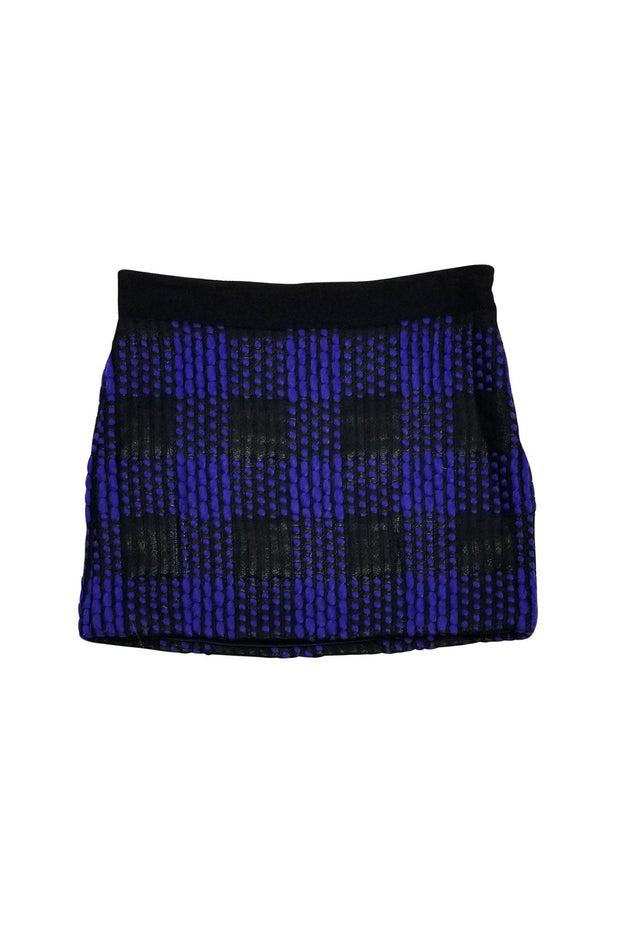Current Boutique-Milly - Black & Purple Miniskirt Sz 4