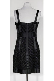 Current Boutique-Milly - Black Satin w/ Sequins Mini Dress Sz 8