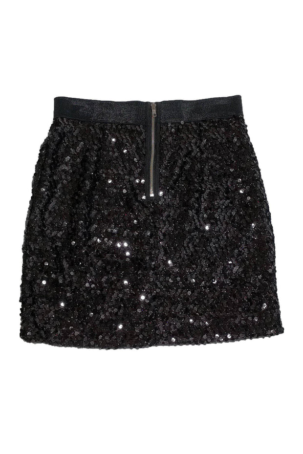 Current Boutique-Milly - Black Sequin Miniskirt Sz 10