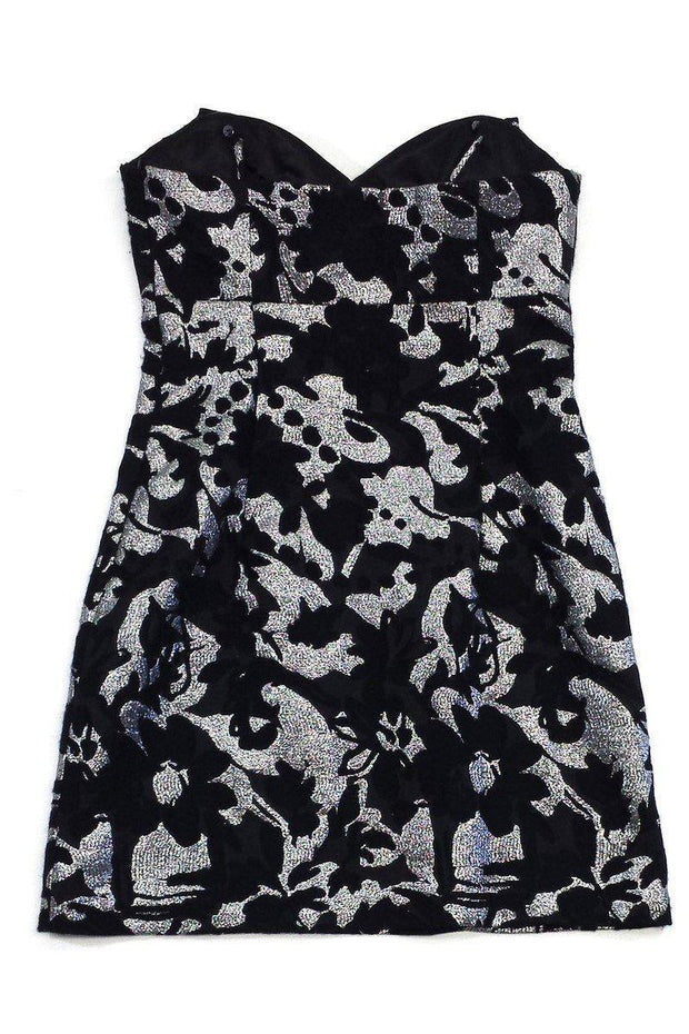 Current Boutique-Milly - Black & Silver Bow Dress Sz 6