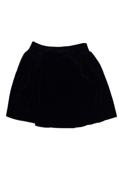 Current Boutique-Milly - Black Velvet Gathered Skirt Sz 4