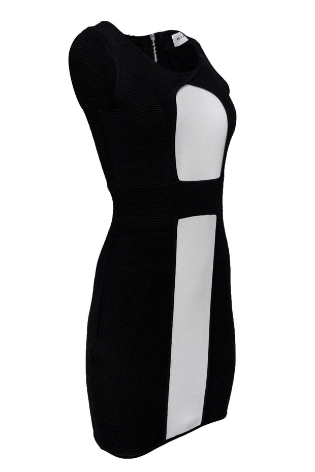 Current Boutique-Milly - Black & White Bodycon Dress Sz S