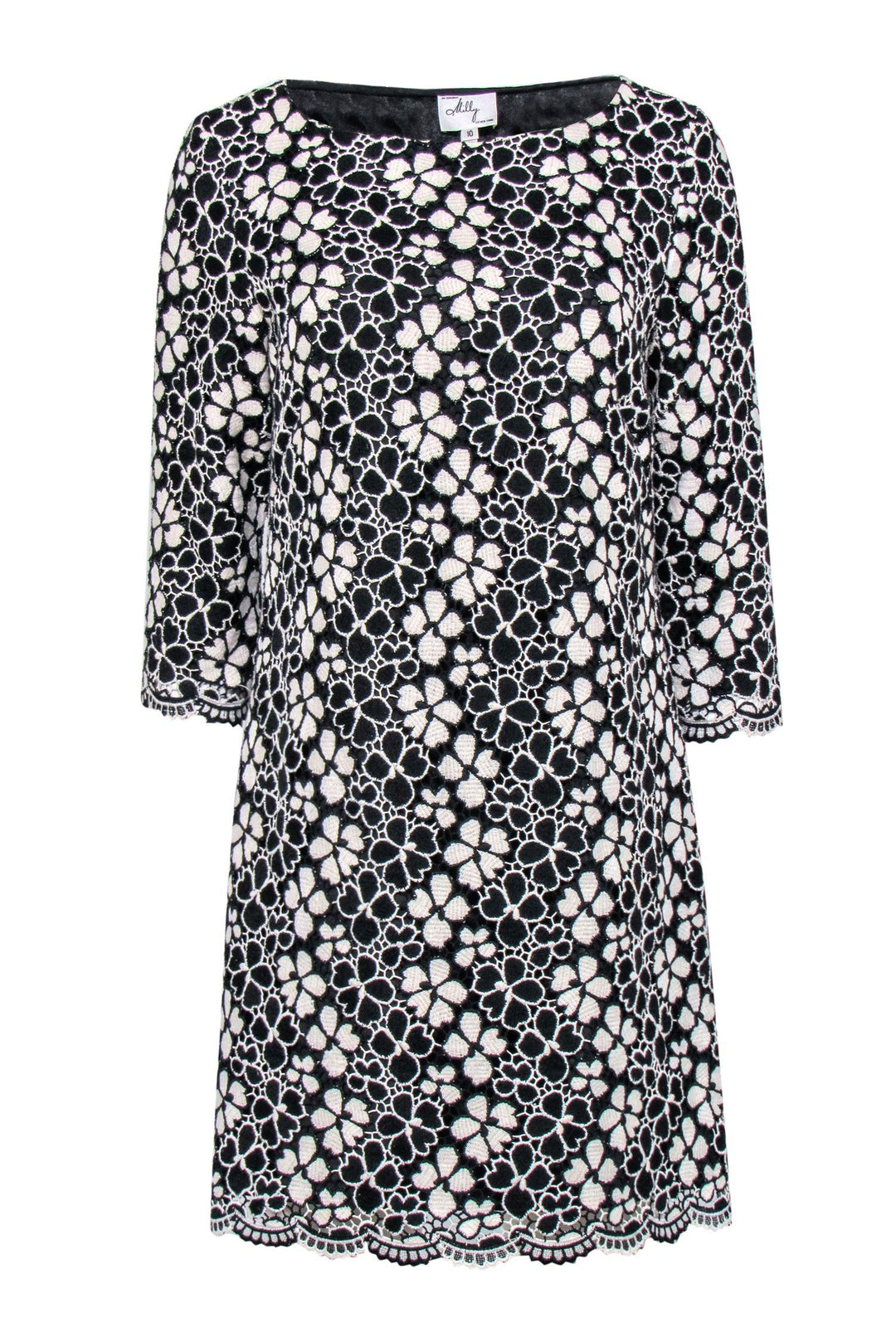 Milly black and white dress best sale