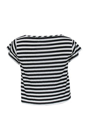 Current Boutique-Milly - Black & White Horizontal Striped Tee Sz S