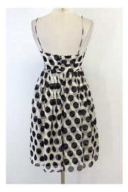 Current Boutique-Milly - Black & White Polka Dot Silk Babydoll Dress Sz 2