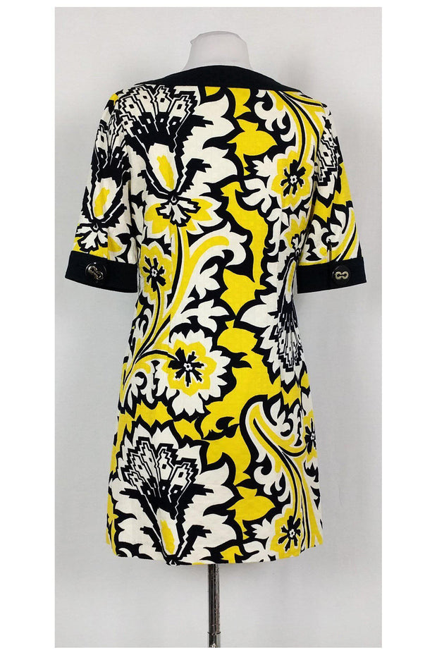 Current Boutique-Milly - Blue, White & Yellow Floral Dress Sz 6