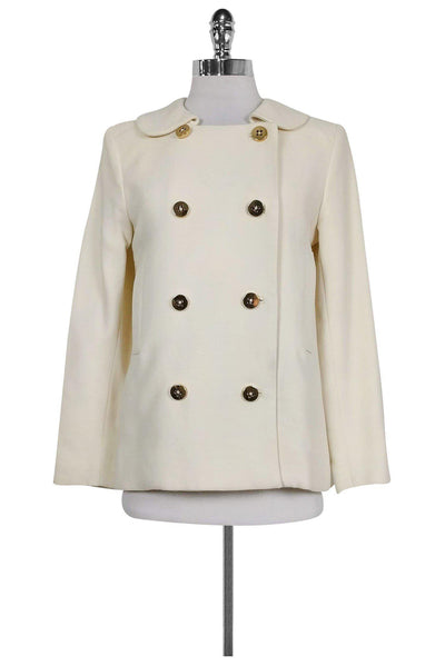 Current Boutique-Milly - Cream & Gold Peacoat Sz 2