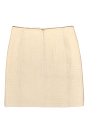 Current Boutique-Milly - Cream Textured Pencil Skirt Sz 8
