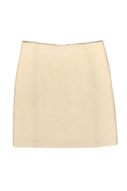 Current Boutique-Milly - Cream Textured Pencil Skirt Sz 8