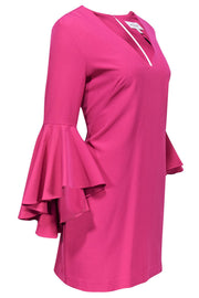 Current Boutique-Milly - Fuchsia Shift Dress w/ Bell Sleeves Sz 8
