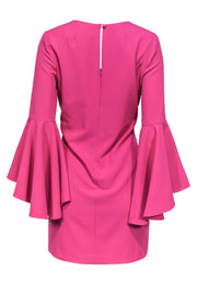 Current Boutique-Milly - Fuchsia Shift Dress w/ Bell Sleeves Sz 8