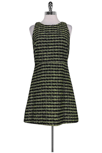 Current Boutique-Milly - Green & Black Tweed Dress Sz 6