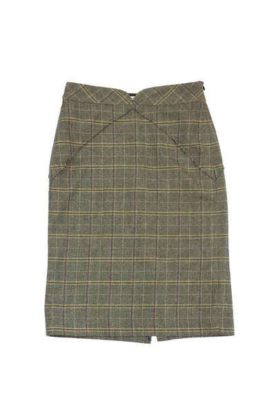 Current Boutique-Milly - Grey & Green Plaid Wool Pencil Skirt Sz 0