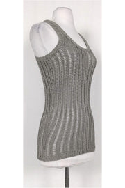 Current Boutique-Milly - Grey Open Knit Tank Top Sz P